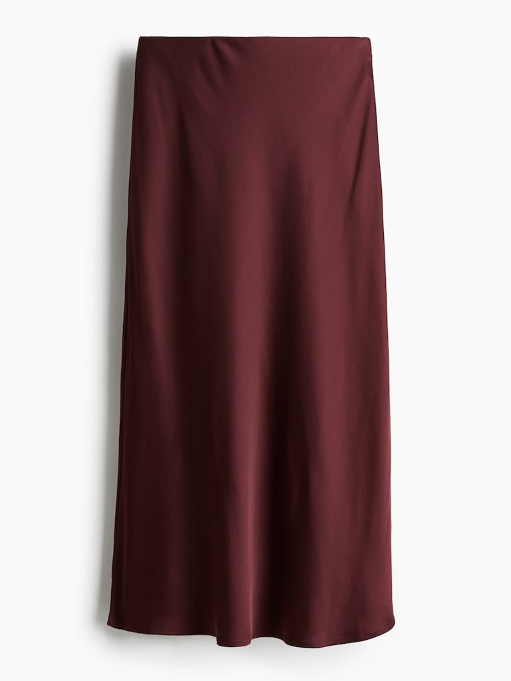 H&M Burgundy Satin Maxi Skirt